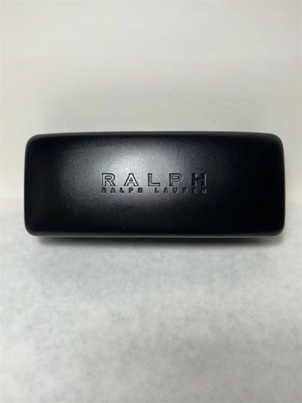 Ralph Lauren Matte Black Eyewear Sunglasses Clamshell Hard Case Embossed Logo